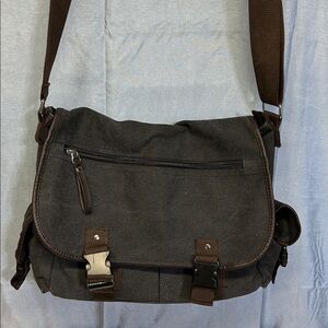 Shoulder Bag Casual Large Capacity Flap Cover Crossbody Messenger Bag for Men